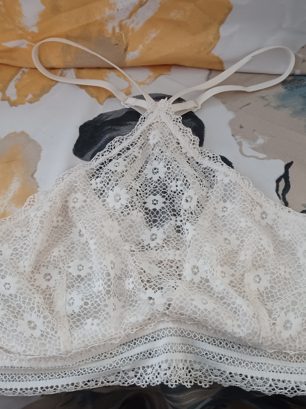 Victoria's Secret Cream Lace Halter Bralette